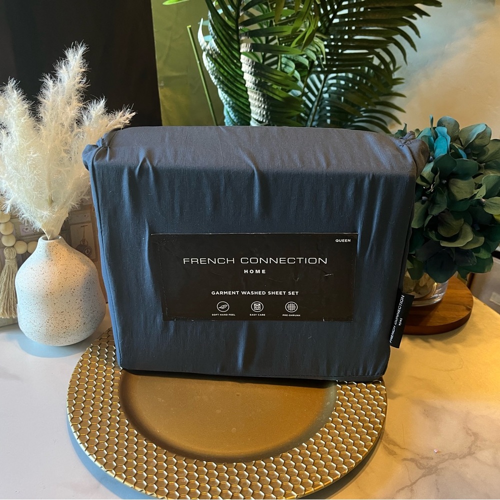 French Connection Navy Sheet Set blue - Picture 7 of 11